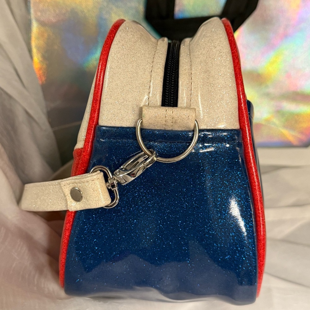 Double K Originals Red White & Blue crossbody bag Star Texas Vinyl Glitter gift💝 - Picture 14 of 16
